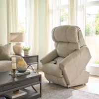 La-Z-Boy Pinnacle Power Lift Recliner Chair w/ Headrest & Lumbar in Platinum - Image 2