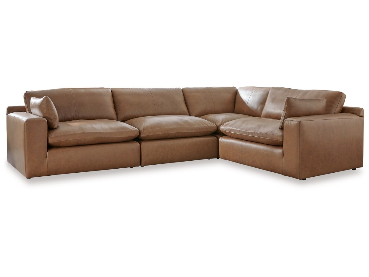 ashley Emilia 4-Piece Leather Modular Sectional Leather