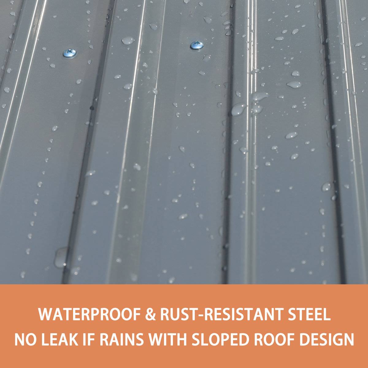 Veikous 10 ft. x 10 ft. Metal Outdoor Storage Shed with Lockable Door and Vents - Image 3