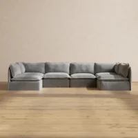 Anabei Modular Washable 6-Seater U-Sectional + Ottoman